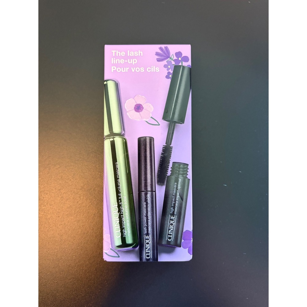 Clinique The Lash Line-Up 3-Piece Mascara Set High Impact High-Fi Lash Power NEW
